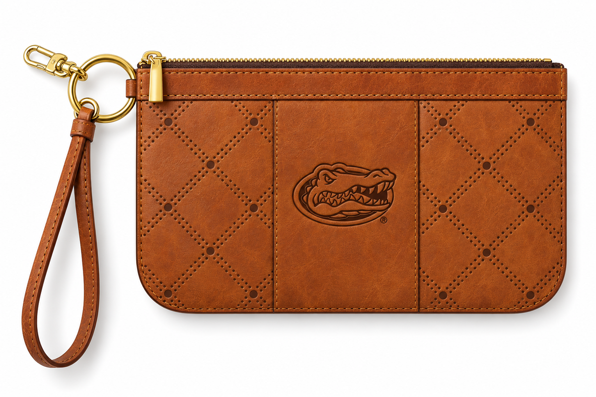 g/g Women's NCAA Leather Wristlet